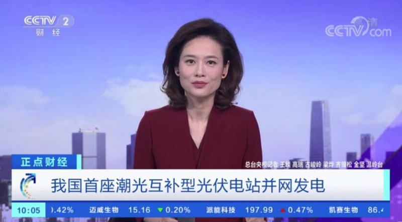 年均發(fā)電量超1億度！央視財經重點關注我國“首座”潮光互補型光伏電站