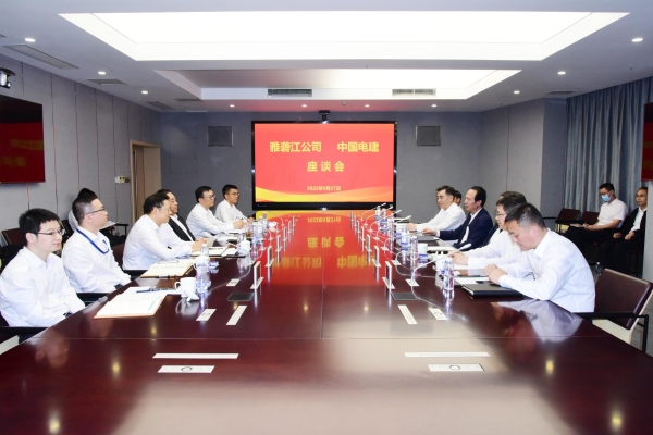 丁焰章與雅礱江公司黨委書記、董事長祁寧春座談