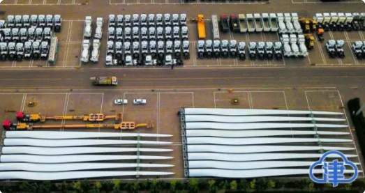 天津造“風(fēng)電翅膀”出?！斑h(yuǎn)征”