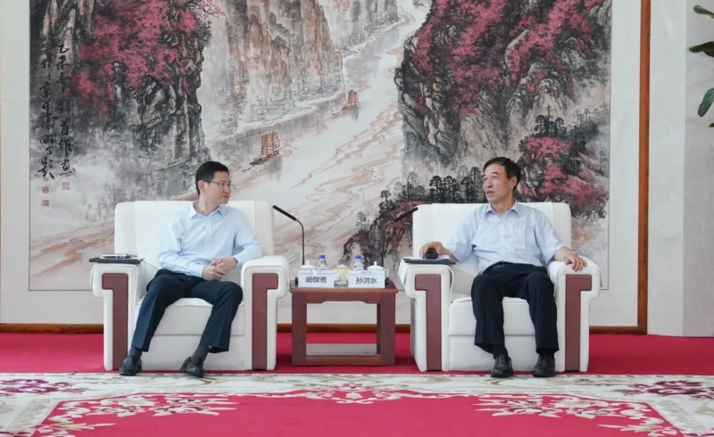 中國能建黨委副書記、總經(jīng)理孫洪水與郴州市委副書記、市長闞保勇會談