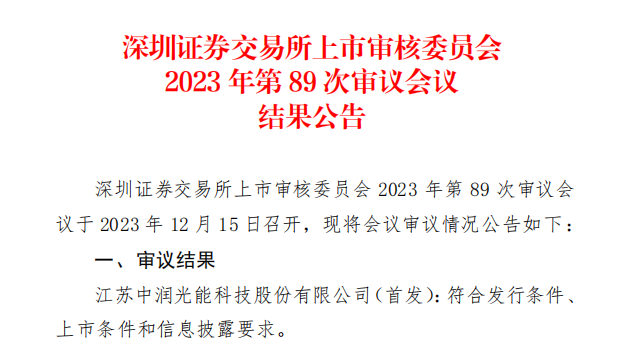 中潤光能IPO成功過會(huì)！