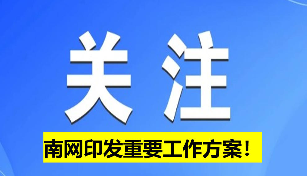南網(wǎng)印發(fā)重要工作方案！